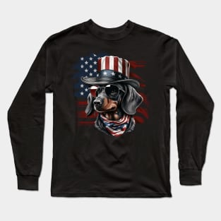Patriotic Dachshund Long Sleeve T-Shirt